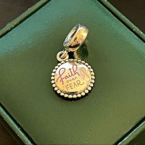 Pandora ‘Faith over Fear” Dangle Charm New!!